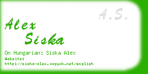 alex siska business card